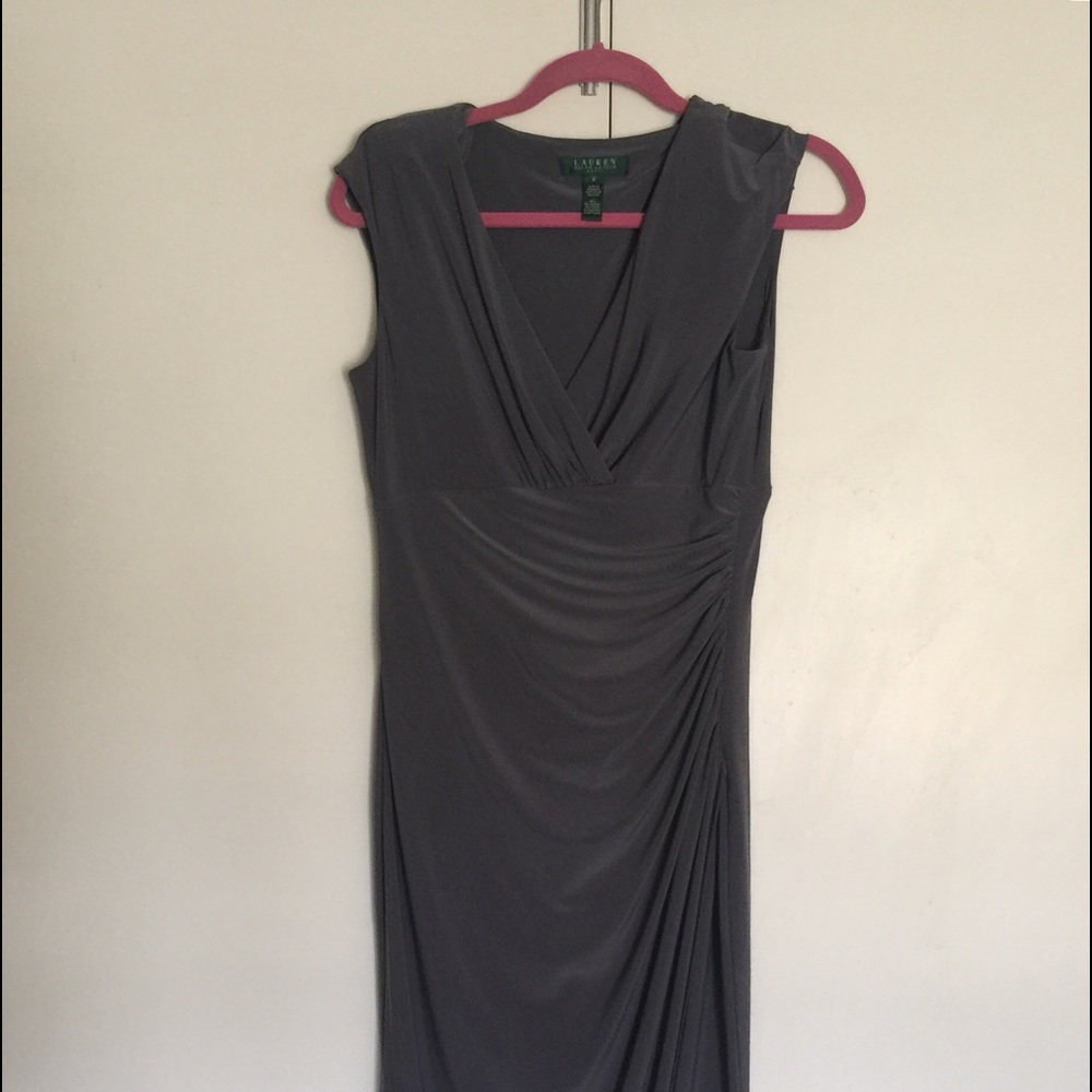 Ralph Lauren v -neck, sheath fitted dress